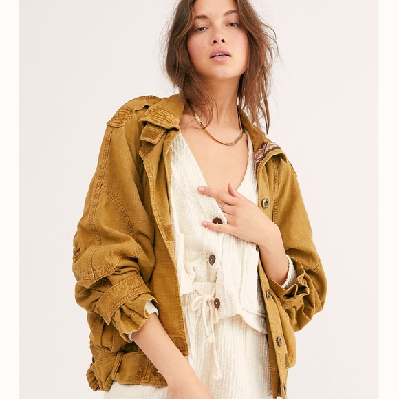 Free People Jackets & Blazers - NWT Free People Jayde Safari Bomber Jacket